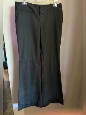 Dark Gray Low Rise Flare Leg Trouser Women  Size 6